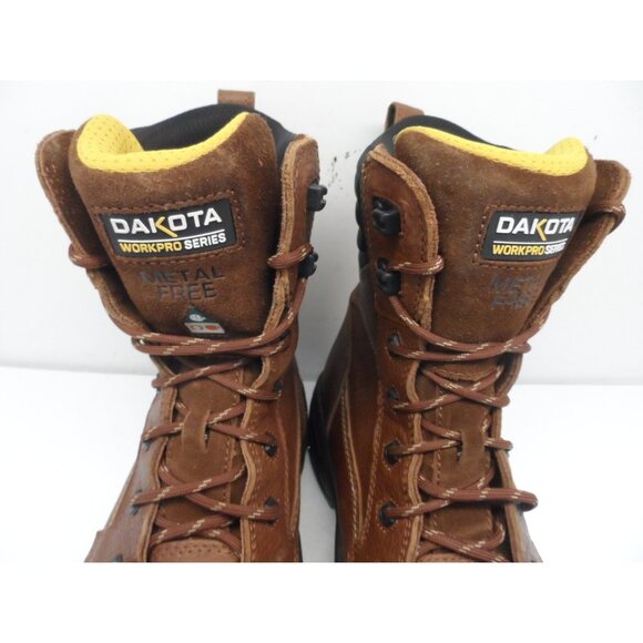 DAKOTA Men's 8'' 8410 Composite Toe Comp Plate Injected Work Boot Brown 10.5M - Picture 5 of 8